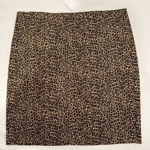 J Crew Cheetah Pencil Skirt